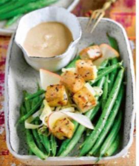 Judías Verdes con Tofu y Manzana